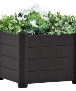 Garden Raised Bed PP Anthracite 43x43x35 Cm