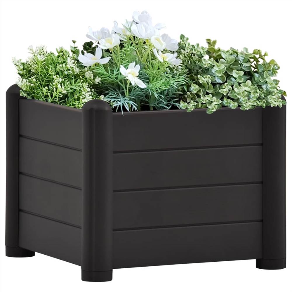 Garden Raised Bed PP Anthracite 43x43x35 cm Garden Raised Bed PP Anthracite 43x43x35 Cm -Room Garden Raised Bed PP Anthracite 43x43x35 cm 468355 0
