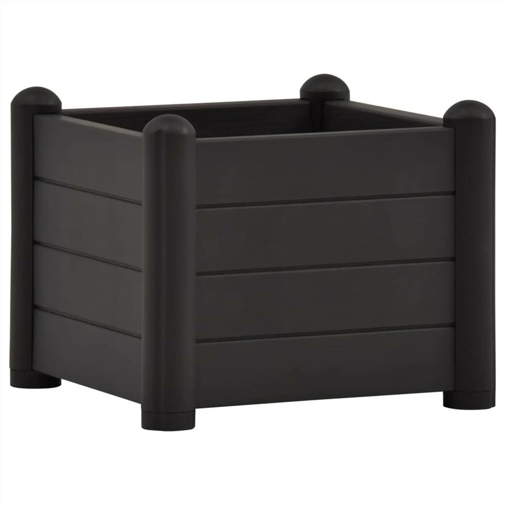 Garden Raised Bed PP Anthracite 43x43x35 Cm - Image 2