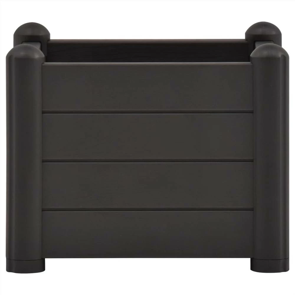 Garden Raised Bed PP Anthracite 43x43x35 Cm - Image 3