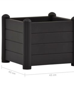 Garden Raised Bed PP Anthracite 43x43x35 Cm 6 Garden Raised Bed PP Anthracite 43x43x35 Cm -Room Garden Raised Bed PP Anthracite 43x43x35 cm 468355 4