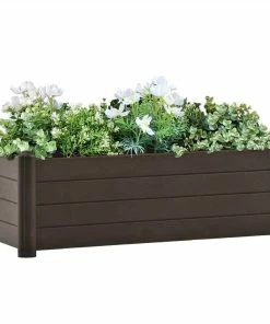 Garden Raised Bed PP Mocha 100x43x35 Cm