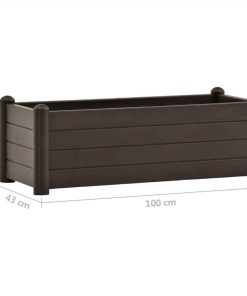 Garden Raised Bed PP Mocha 100x43x35 Cm -Room Garden Raised Bed PP Mocha 100x43x35 cm 468175 5