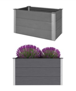 Garden Raised Bed WPC 100x50x54 Cm Grey