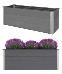 Garden Raised Bed WPC 150x50x54 Cm Grey