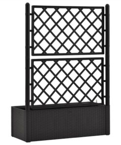 Garden Raised Bed With Trellis And Self Watering System Anthracite 6 Garden Raised Bed With Trellis And Self Watering System Anthracite -Room Garden Raised Bed with Trellis and Self Watering System Anthracite 438210 4