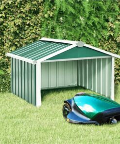 Garden Robot Lawnmower Shed 92x97x63 Cm Galvanised Steel Green