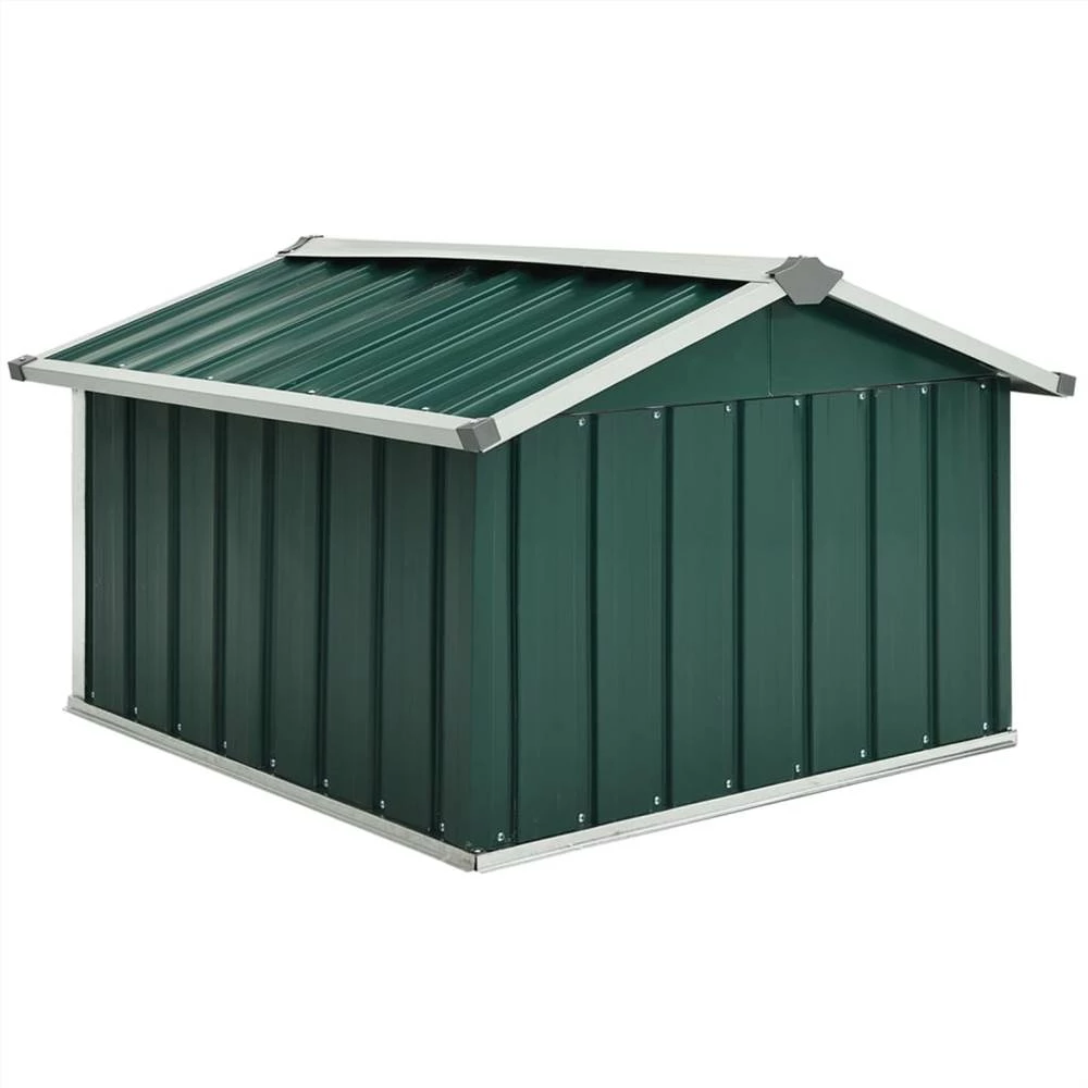 Garden Robot Lawnmower Shed 92x97x63 Cm Galvanised Steel Green - Image 6