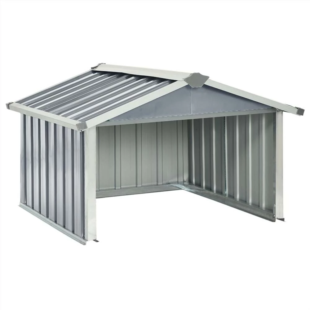 Garden Robot Lawnmower Shed 92x97x63 Cm Galvanised Steel Grey - Image 2