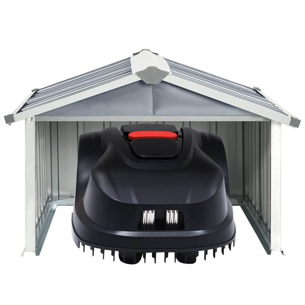 Garden Robot Lawnmower Shed 92x97x63 cm Galvanised Steel Grey Garden Robot Lawnmower Shed 92x97x63 Cm Galvanised Steel Grey -Room Garden Robot Lawnmower Shed 92x97x63 cm Galvanised Steel Grey 482068 2