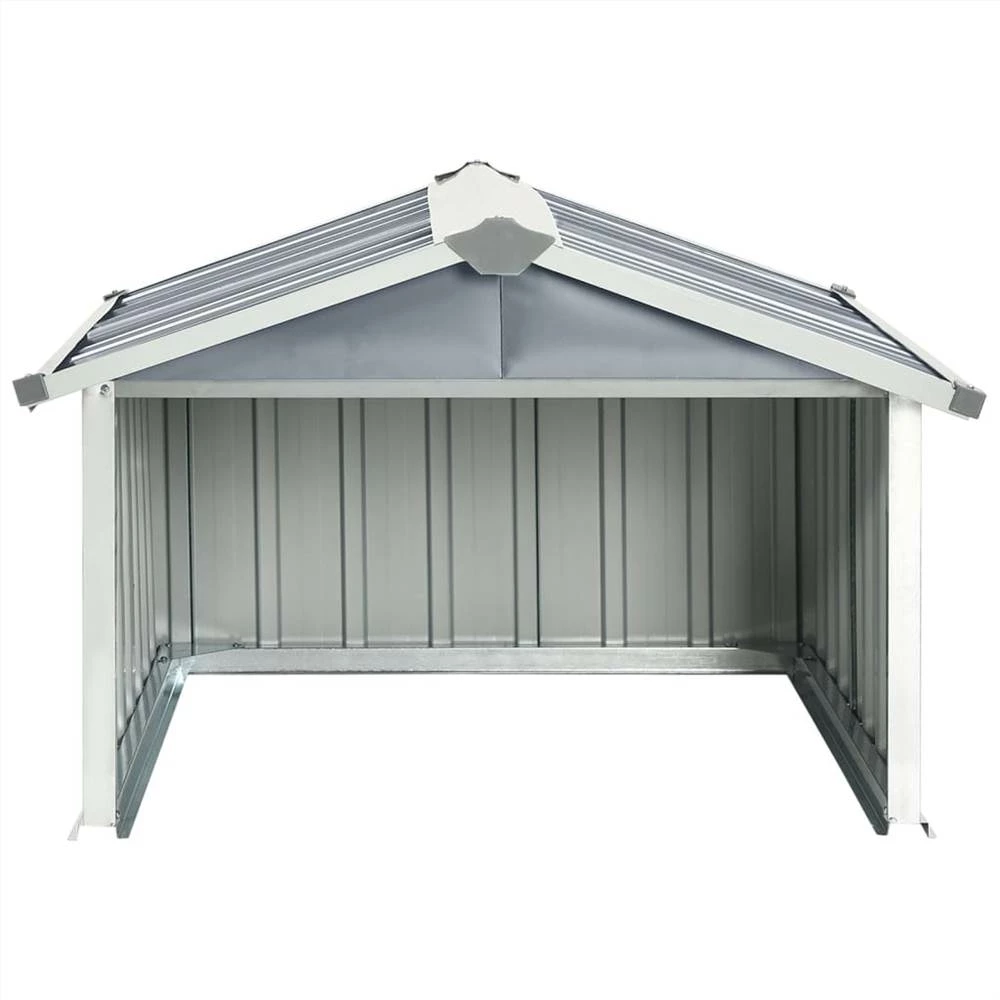 Garden Robot Lawnmower Shed 92x97x63 Cm Galvanised Steel Grey - Image 4