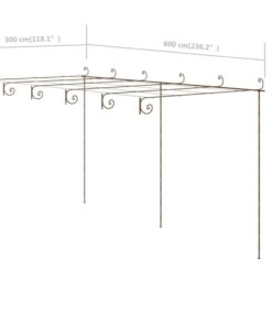 Garden Rose Arch Antique Brown 6x3x2.5 M Iron 7 Garden Rose Arch Antique Brown 6x3x2.5 M Iron -Room Garden Rose Arch Antique Brown 6x3x2 5 m Iron 456613 5