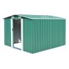 Garden Shed 257x298x178 Cm Metal Green