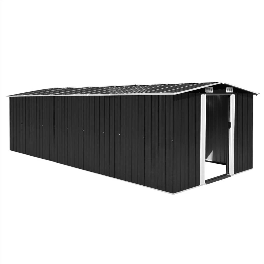Garden Shed 257x597x178 Cm Metal Anthracite
