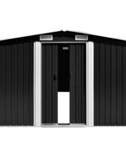 Garden Shed 257x597x178 Cm Metal Anthracite -Room Garden Shed 257x597x178 cm Metal Anthracite 451926 4