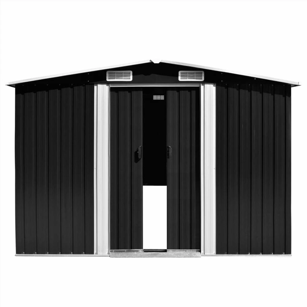Garden Shed 257x597x178 Cm Metal Anthracite - Image 5