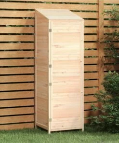 Garden Shed 55x52x174.5 Cm Solid Wood Fir