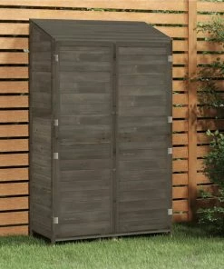 Garden Shed Anthracite 102x52x174.5 Cm Solid Wood Fir