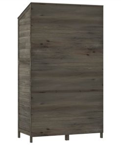 Garden Shed Anthracite 102x52x174.5 Cm Solid Wood Fir -Room Garden Shed Anthracite 102x52x174 5 cm Solid Wood Fir 515915 5