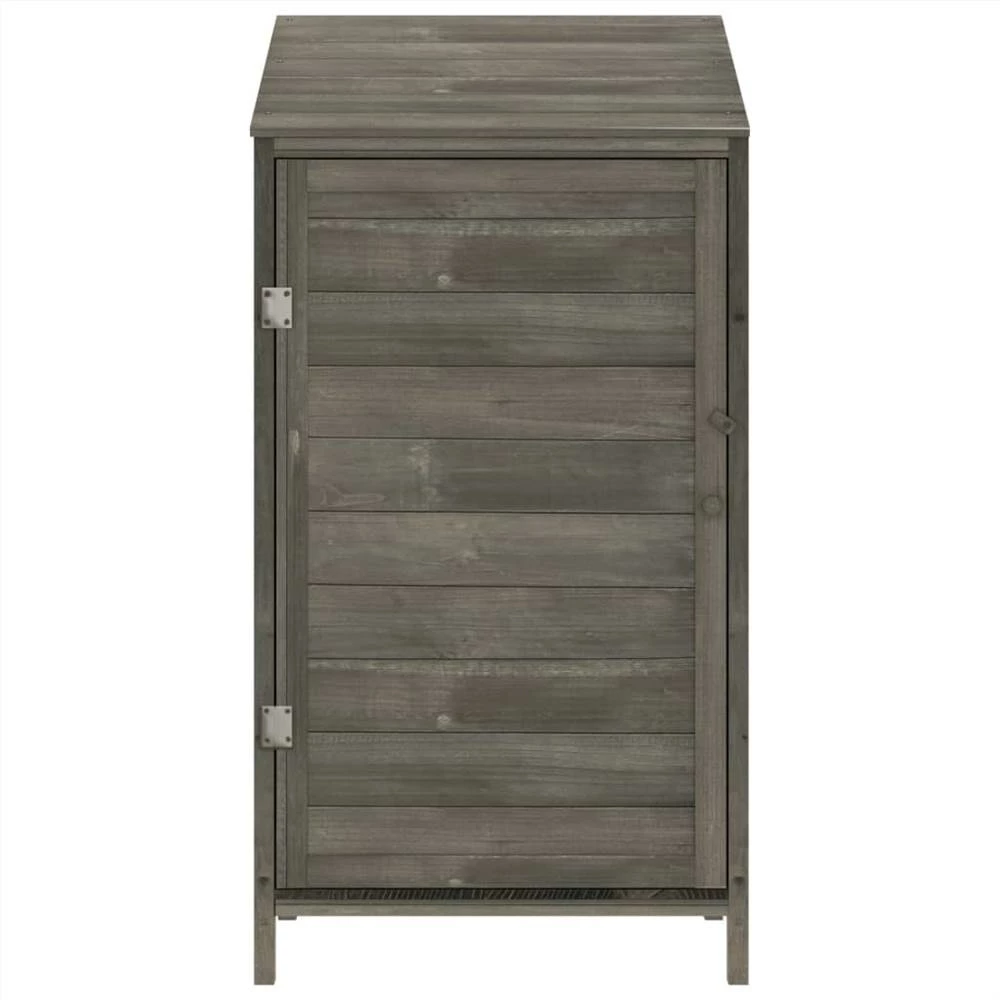 Garden Shed Anthracite 55x52x112 Cm Solid Wood Fir - Image 3
