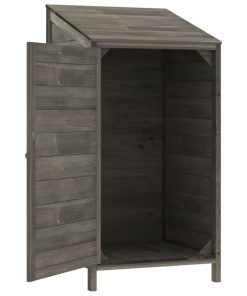 Garden Shed Anthracite 55x52x112 Cm Solid Wood Fir 5 Garden Shed Anthracite 55x52x112 Cm Solid Wood Fir -Room Garden Shed Anthracite 55x52x112 cm Solid Wood Fir 513552 3