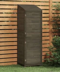 Garden Shed Anthracite 55x52x174.5 Cm Solid Wood Fir
