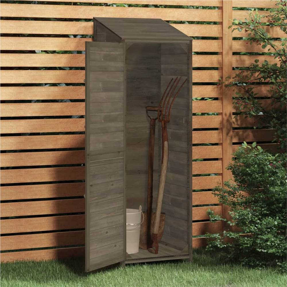 Garden Shed Anthracite 55x52x174.5 cm Solid Wood Fir Garden Shed Anthracite 55x52x174.5 Cm Solid Wood Fir -Room Garden Shed Anthracite 55x52x174 5 cm Solid Wood Fir 515869 2