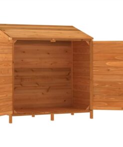 Garden Shed Brown 102x52x112 Cm Solid Wood Fir -Room Garden Shed Brown 102x52x112 cm Solid Wood Fir 513561 3