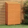 Garden Shed Brown 102x52x174.5 Cm Solid Wood Fir
