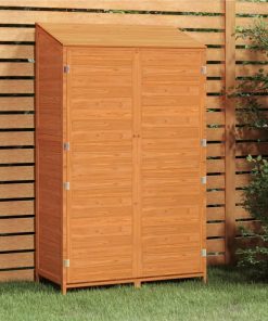 Garden Shed Brown 102x52x174.5 Cm Solid Wood Fir