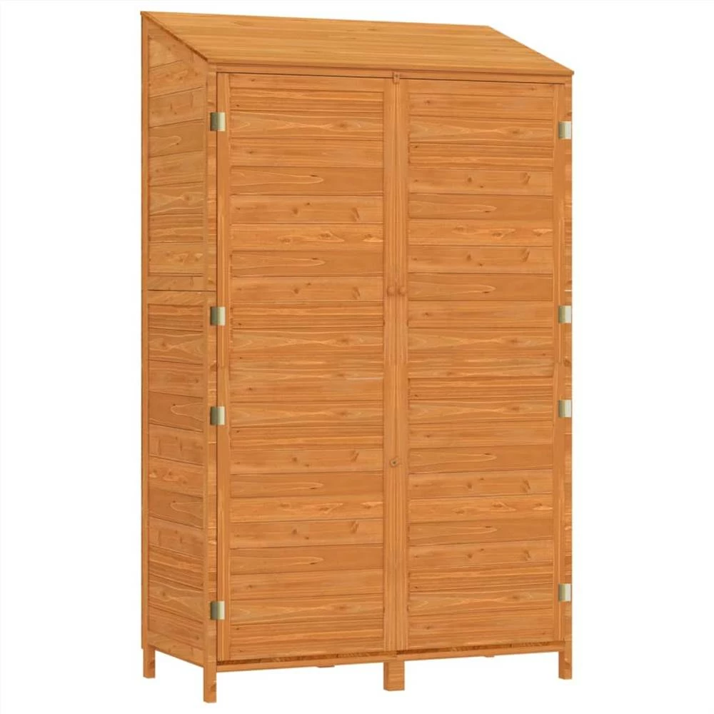 Garden Shed Brown 102x52x174.5 Cm Solid Wood Fir - Image 2