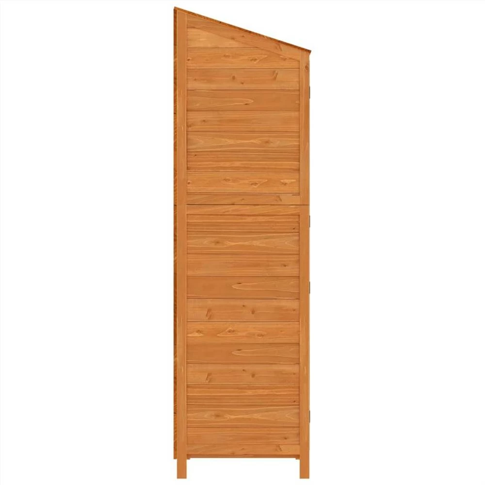 Garden Shed Brown 102x52x174.5 Cm Solid Wood Fir - Image 5