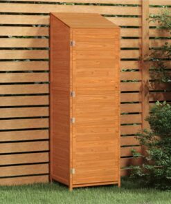 Garden Shed Brown 55x52x174.5 Cm Solid Wood Fir