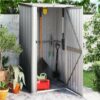 Garden Shed Grey 118.5x97x209.5 Cm Galvanised Steel 2 Garden Shed Grey 118.5x97x209.5 Cm Galvanised Steel -Room Garden Shed Grey 118 5x97x209 5 cm Galvanised Steel 510967 0