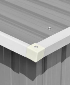 Garden Shed Grey 257x779x181 Cm Galvanised Steel 4 Garden Shed Grey 257x779x181 Cm Galvanised Steel -Room Garden Shed Grey 257x779x181 cm Galvanised steel 467098 2