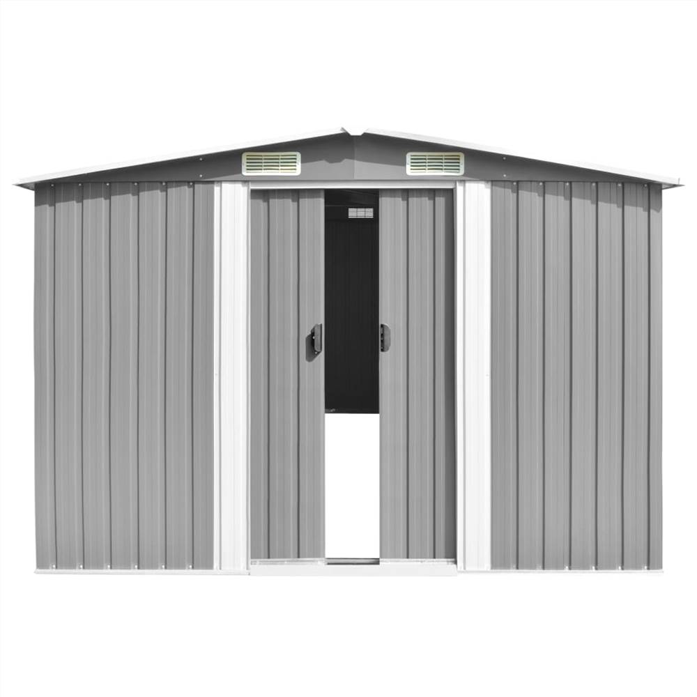 Garden Shed Grey 257x779x181 cm Galvanised steel Garden Shed Grey 257x779x181 Cm Galvanised Steel -Room Garden Shed Grey 257x779x181 cm Galvanised steel 467098 4