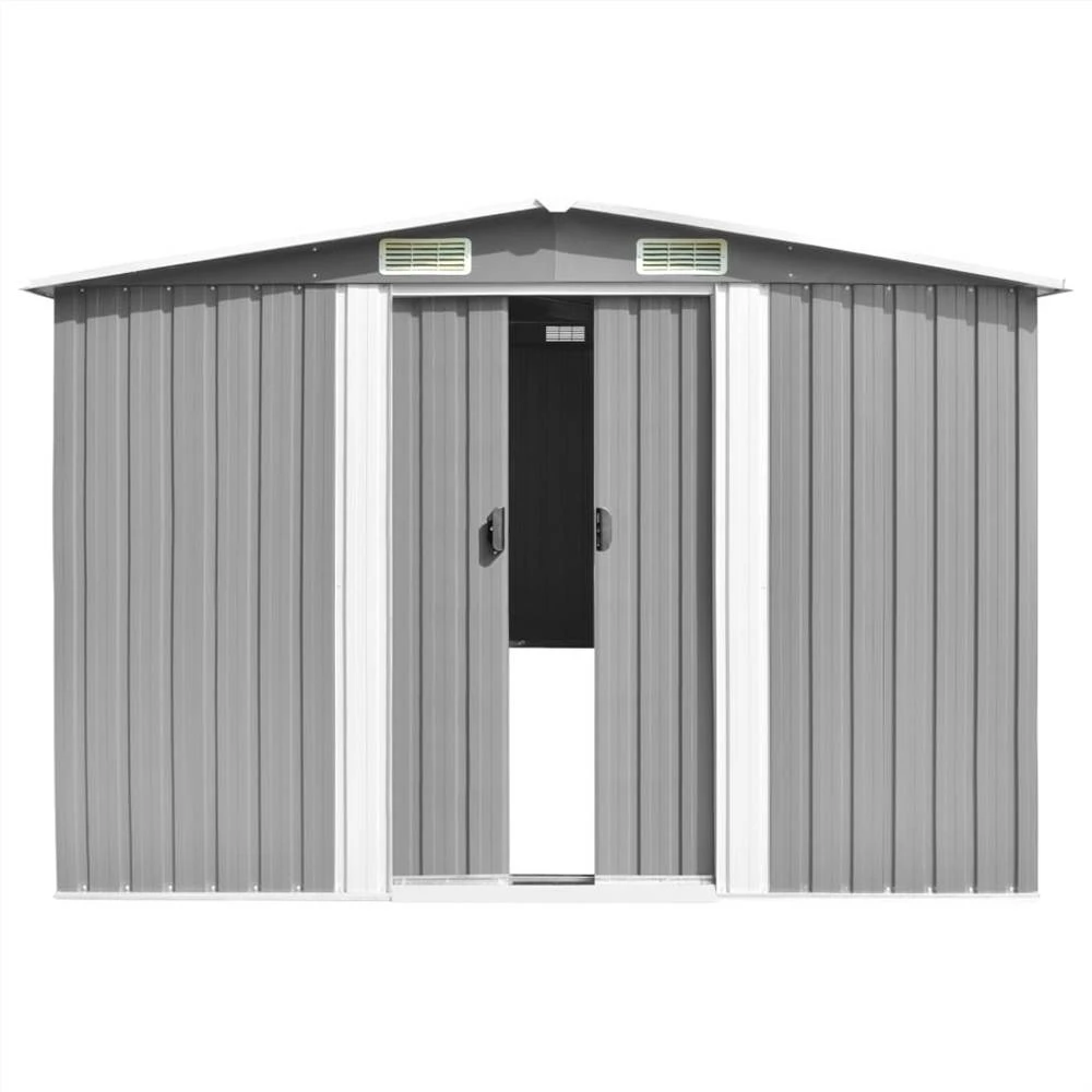 Garden Shed Grey 257x779x181 Cm Galvanised Steel - Image 5