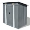 Garden Shed Grey Metal -Room Garden Shed Grey Metal 441146 0