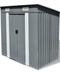 Garden Shed Grey Metal