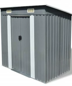 Garden Shed Grey Metal