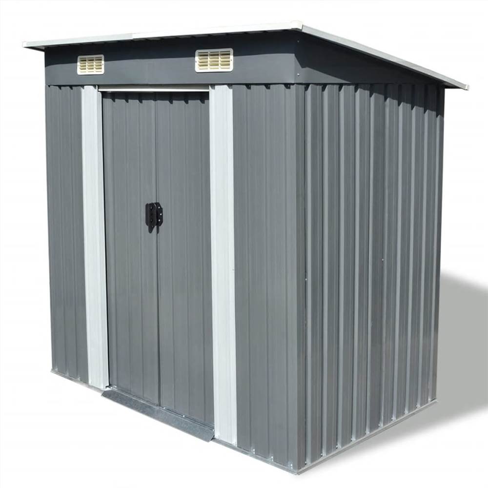 Garden Shed Grey Metal Garden Shed Grey Metal -Room Garden Shed Grey Metal 441146 0