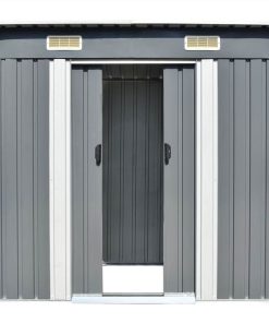Garden Shed Grey Metal 5 Garden Shed Grey Metal -Room Garden Shed Grey Metal 441146 3
