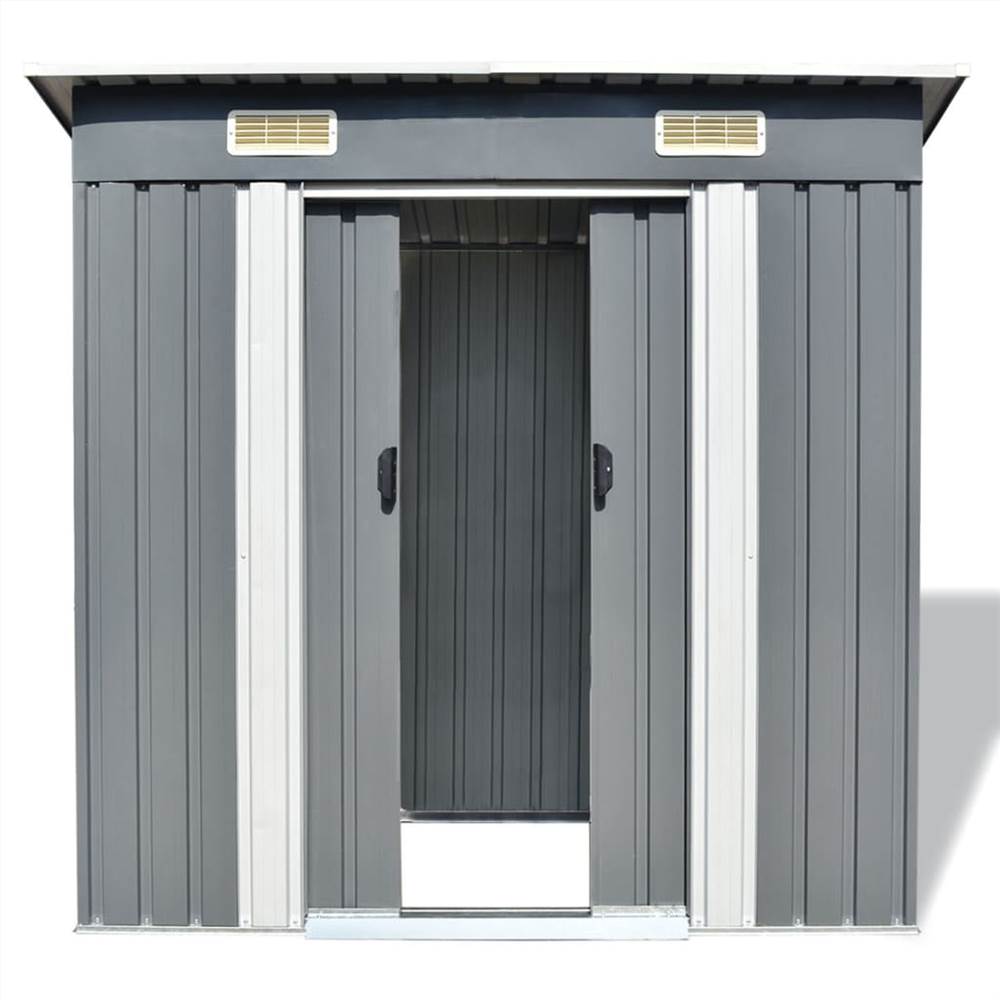 Garden Shed Grey Metal Garden Shed Grey Metal -Room Garden Shed Grey Metal 441146 3