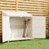 Garden Shed White 102x52x112 Cm Solid Wood Fir