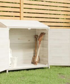 Garden Shed White 102x52x112 Cm Solid Wood Fir