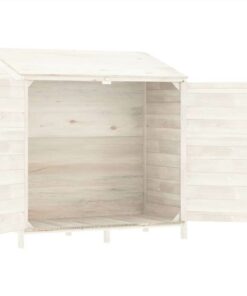 Garden Shed White 102x52x112 Cm Solid Wood Fir -Room Garden Shed White 102x52x112 cm Solid Wood Fir 513553 3