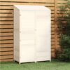 Garden Shed White 102x52x174.5 Cm Solid Wood Fir
