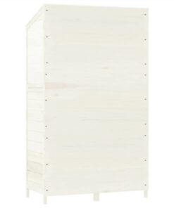 Garden Shed White 102x52x174.5 Cm Solid Wood Fir -Room Garden Shed White 102x52x174 5 cm Solid Wood Fir 515916 5