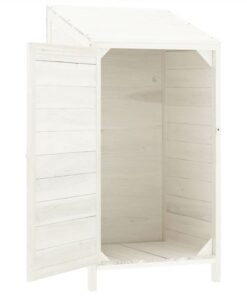 Garden Shed White 55x52x112 Cm Solid Wood Fir -Room Garden Shed White 55x52x112 cm Solid Wood Fir 513563 3