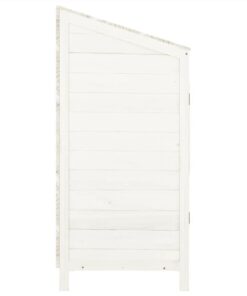 Garden Shed White 55x52x112 Cm Solid Wood Fir -Room Garden Shed White 55x52x112 cm Solid Wood Fir 513563 4